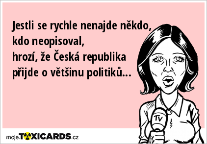 Jestli se rychle nenajde někdo, kdo neopisoval, hrozí, že Česká republika přijde o většinu politiků...