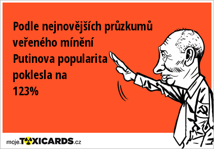 Podle nejnovějších průzkumů veřeného mínění Putinova popularita poklesla na 123%