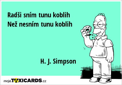 Radši sním tunu koblih Než nesním tunu koblih H. J. Simpson