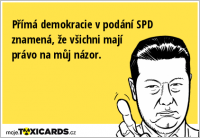 Přímá demokracie v podání SPD znamená, že všichni mají právo na můj názor.